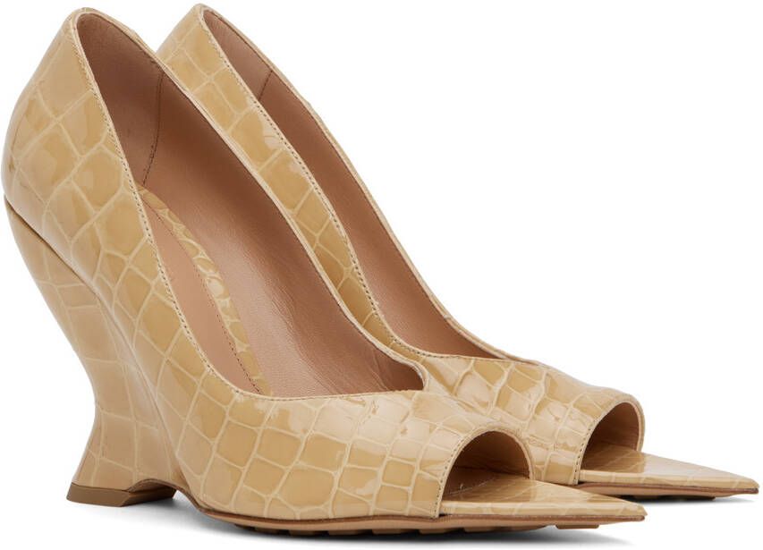 Bottega Veneta Beige Punta Heeled Sandals