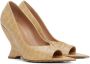 Bottega Veneta Beige Punta Heeled Sandals - Thumbnail 4