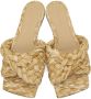 Bottega Veneta Beige Raffia Stretch Flat Sandals - Thumbnail 5