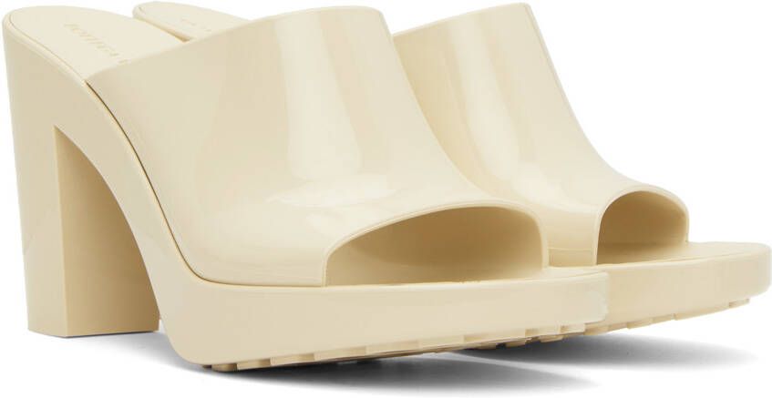 Bottega Veneta Beige Rubber Heeled Sandals