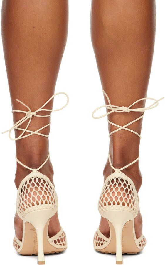 Bottega Veneta Beige Stretch Web Heels