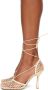 Bottega Veneta Beige Stretch Web Heels - Thumbnail 3