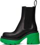 Bottega Veneta Black & Green Flash Boots - Thumbnail 3