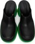 Bottega Veneta Black & Green Flash Mules - Thumbnail 5