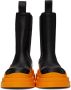 Bottega Veneta Black & Orange Tire Chelsea Boots - Thumbnail 2