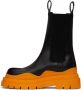 Bottega Veneta Black & Orange Tire Chelsea Boots - Thumbnail 3
