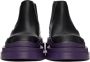 Bottega Veneta Black & Purple Low 'The Tire' Chelsea Boots - Thumbnail 2