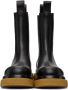 Bottega Veneta Black & Tan Crepe Sole Medium Lug Chelsea Boots - Thumbnail 2