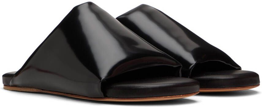 Bottega Veneta Black Cushion Slides
