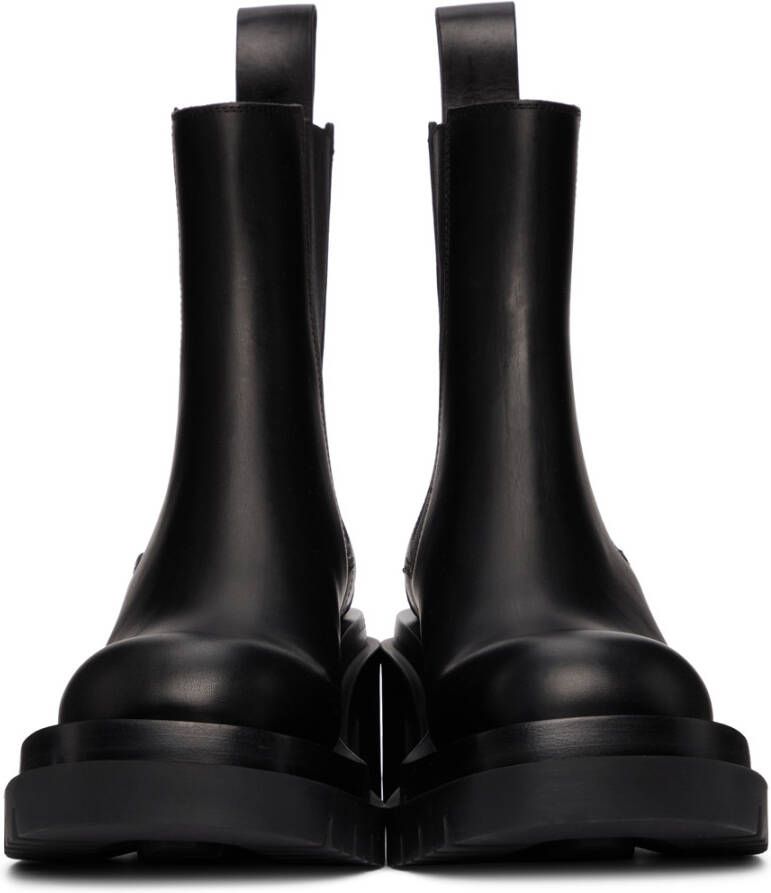 Bottega Veneta Black Lug Heeled Boots