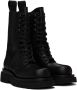 Bottega Veneta Black Lug Lace-Up Boots - Thumbnail 4