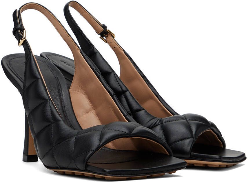 Bottega Veneta Black Padded Heeled Sandals