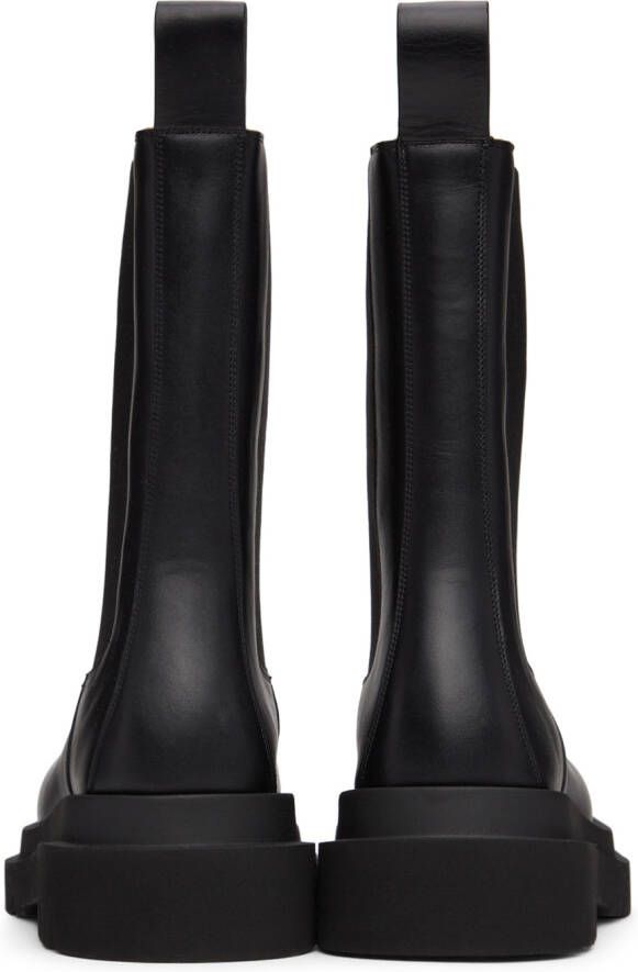 Bottega Veneta Black Shearling Lug Chelsea Boots