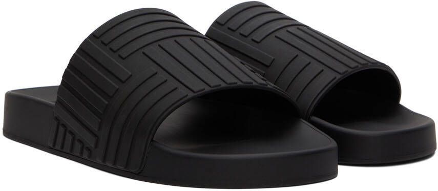 Bottega Veneta Black Slider Sandals