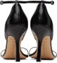 Bottega Veneta Black Stretch Strap Heeled Sandals - Thumbnail 2