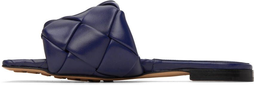 Bottega Veneta Blue Lido Flat Sandals