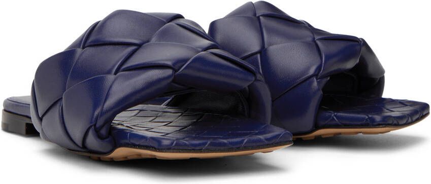 Bottega Veneta Blue Lido Flat Sandals