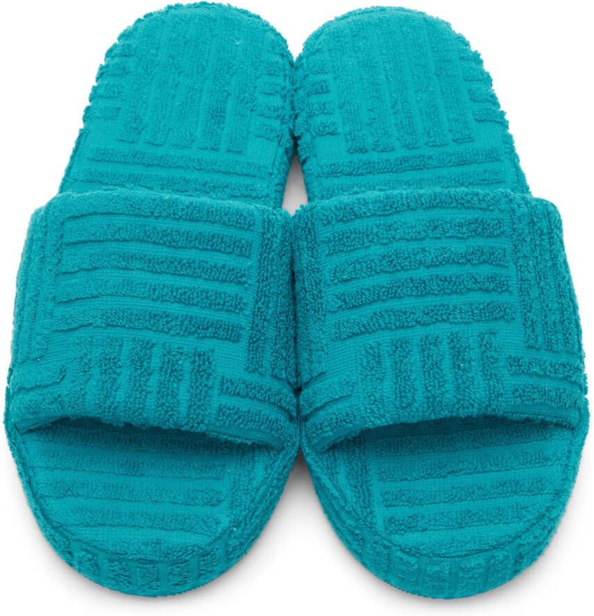 Bottega Veneta Blue Resort Sponge Slider Sandals