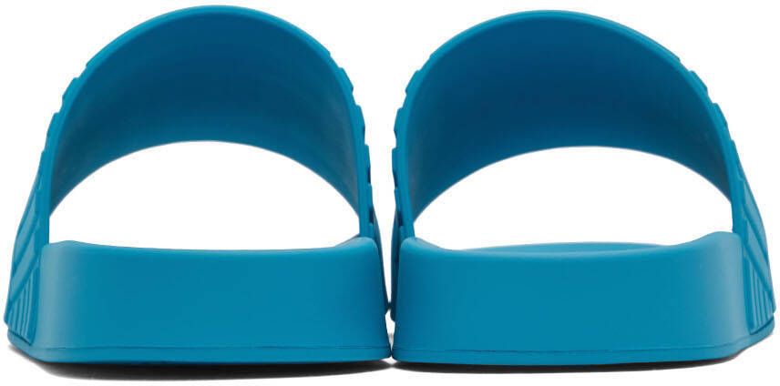 Bottega Veneta Blue Slider Sandals