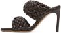 Bottega Veneta Brown Intrecciato Curve Heeled Sandals - Thumbnail 3