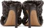 Bottega Veneta Brown Intrecciato Curve Heeled Sandals - Thumbnail 4