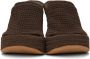 Bottega Veneta Brown Knit Wedge Sandals - Thumbnail 2