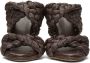 Bottega Veneta Brown Raffia 'The Curve' Heeled Sandals - Thumbnail 2