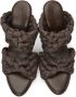 Bottega Veneta Brown Raffia 'The Curve' Heeled Sandals - Thumbnail 5