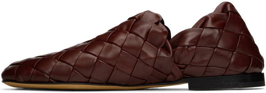 Bottega Veneta Burgundy Intrecciatio Slippers