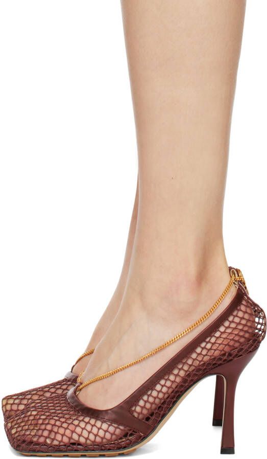 Bottega Veneta Burgundy Stretch Heeled Sandals