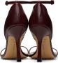Bottega Veneta Burgundy Stretch Strap Heeled Sandals - Thumbnail 2