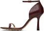 Bottega Veneta Burgundy Stretch Strap Heeled Sandals - Thumbnail 3