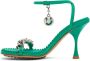 Bottega Veneta Green Dot Heeled Sandals - Thumbnail 3