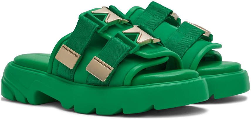 Bottega Veneta Green Flash Sandals