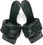 Bottega Veneta Green Intrecciato Lido Heeled Sandals - Thumbnail 5