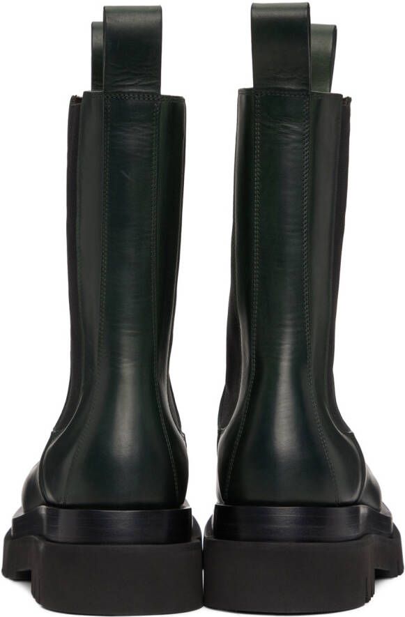Bottega Veneta Green Lug Chelsea Boots