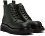Bottega Veneta Green Lugged Boots - Thumbnail 4