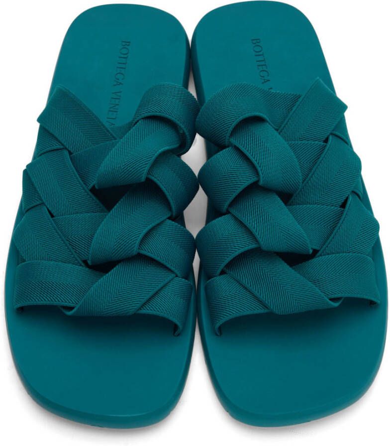 Bottega Veneta Green Plat Sandals