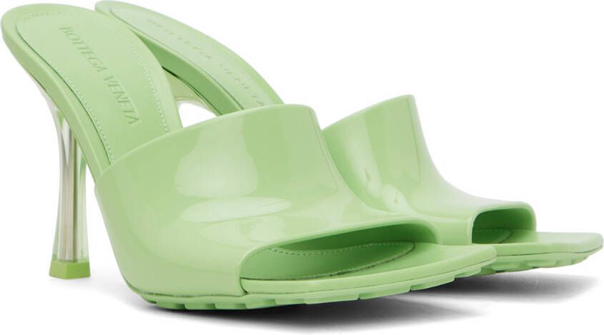 Bottega Veneta Green Pudding Heeled Sandals
