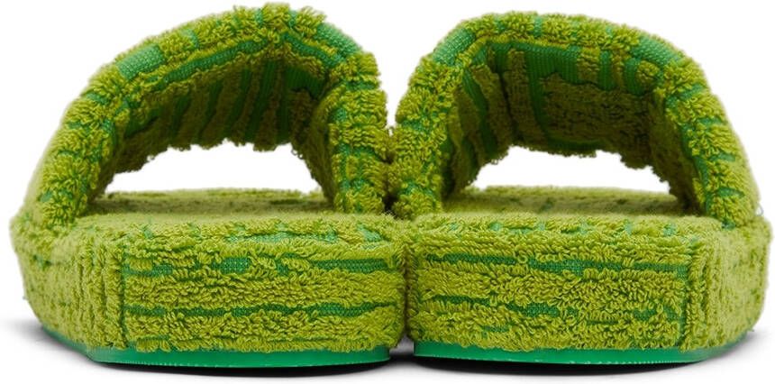 Bottega Veneta Green Resort Sponge Slides