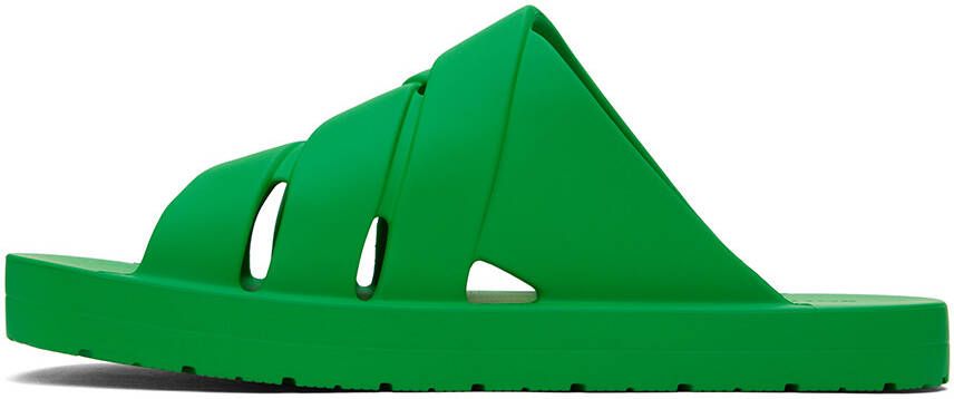Bottega Veneta Green Rubber Sandals