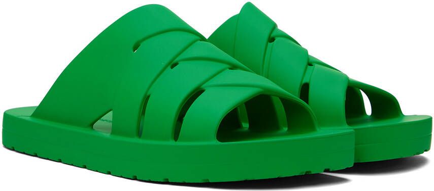 Bottega Veneta Green Rubber Sandals