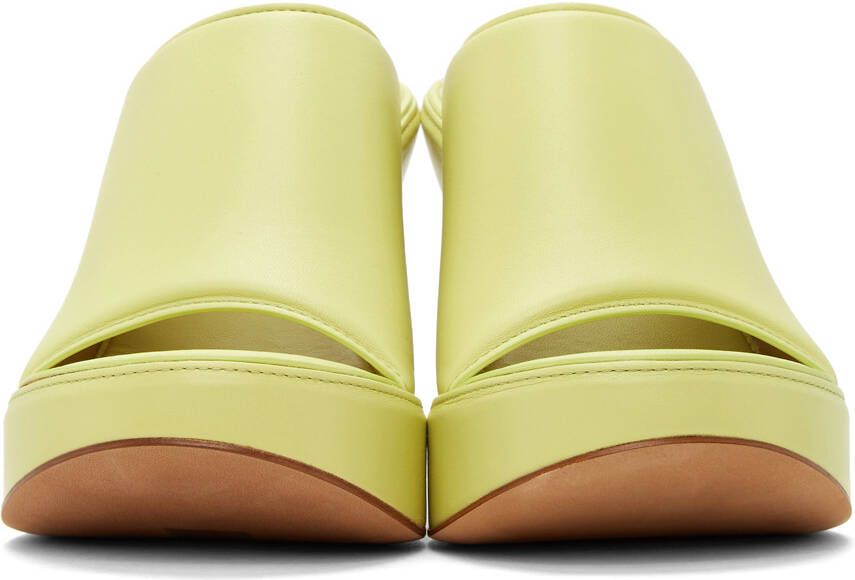 Bottega Veneta Green Wedge Heeled Sandals