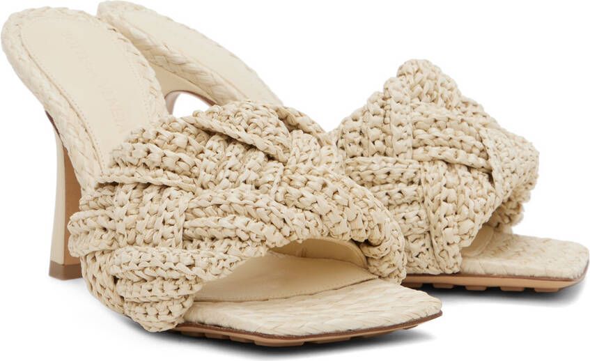 Bottega Veneta Off-White Lido Heeled Sandals