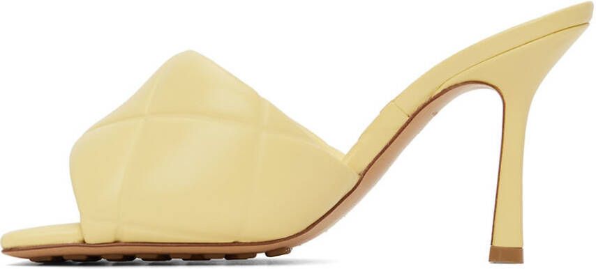 Bottega Veneta Off-White Quilted Embossed Lido Heeled Sandals
