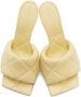 Bottega Veneta Off-White Quilted Embossed Lido Heeled Sandals - Thumbnail 5