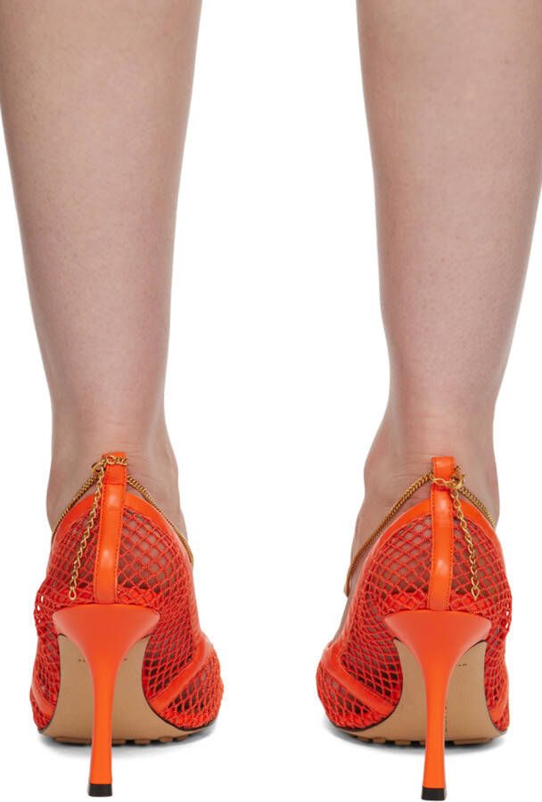 Bottega Veneta Orange Chain Heels