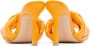 Bottega Veneta Orange Intrecciato Lido Heeled Sandals - Thumbnail 2