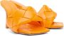 Bottega Veneta Orange Intrecciato Lido Heeled Sandals - Thumbnail 4