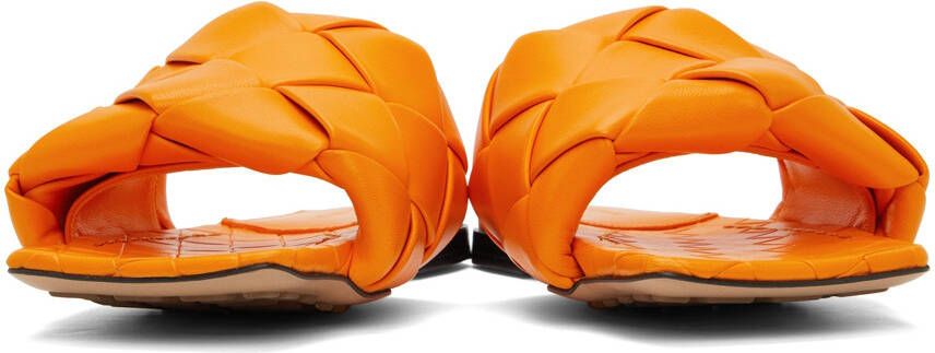 Bottega Veneta Orange Lido Sandals